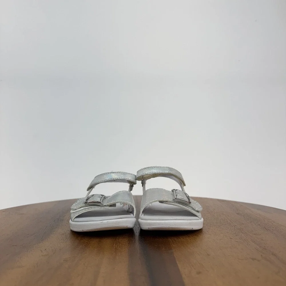 Little Kids Sperry Galley Plushwave Silver Strappy‎ Ankle Strap Sandals Size 7 C